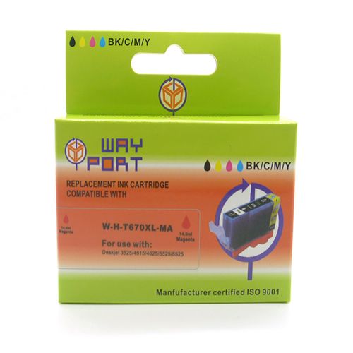 Cartucho WAY PORT para HP Mod. (670XL) Magenta