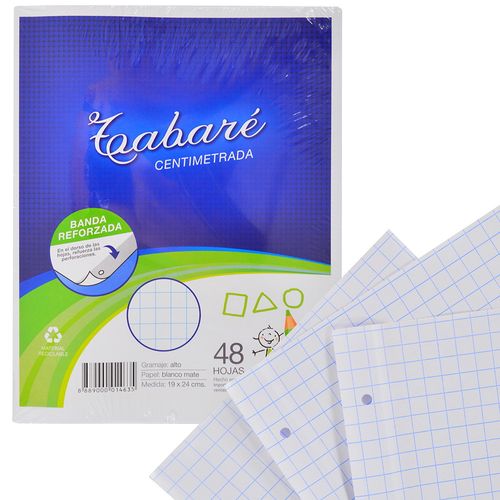 Hojas TABARÉ centimetradas 48 un.