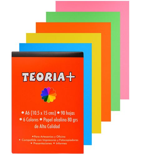 Block papel obra color A6 80 g