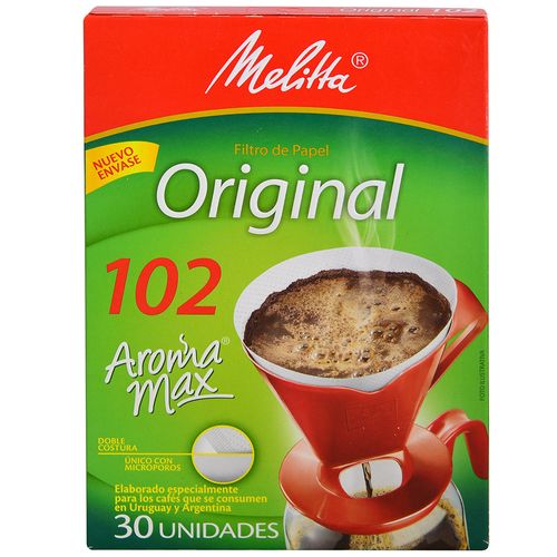 Papel filtro Nº 102 MELITTA 30 un.