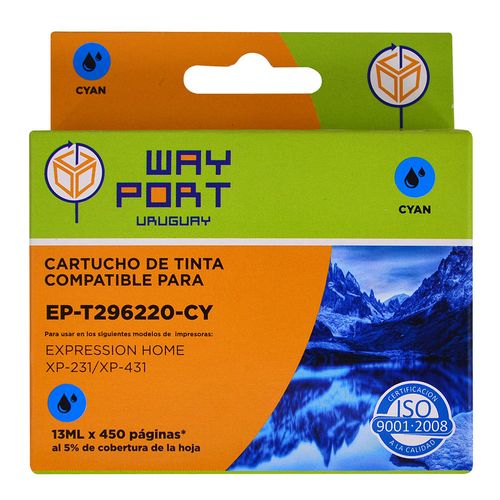 Cartucho WAY PORT para Epson Mod. XP231 t296220 13ml cy xl