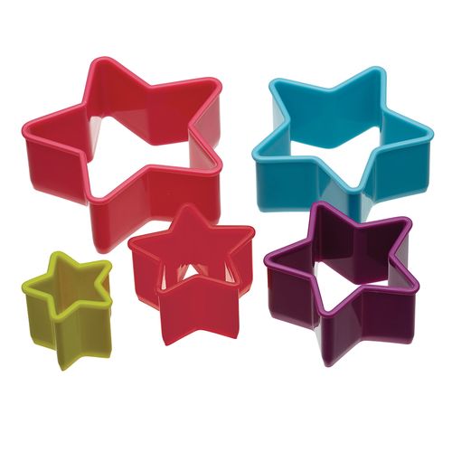 Cortadores de galletas estilo estrella en plástico