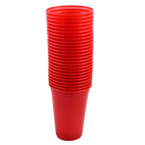 Vasos flúor rojo de 330 ml