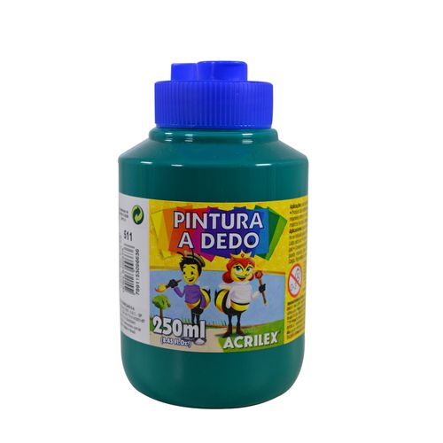 Dactilopintura ACRILEX pote 250 ml verde