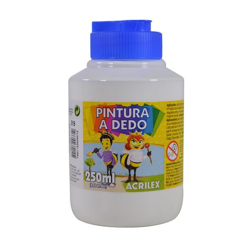 Dactilopintura ACRILEX pote 250 ml blanco