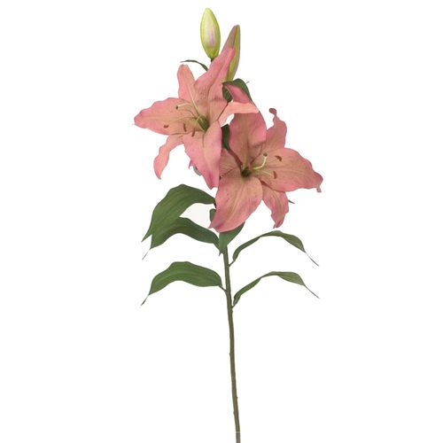 Flor artificial vara lily rosada