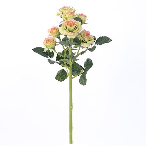 Ramo artificial de mini rosas color verde