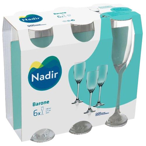 Set x 6 copas flauta NADIR 190 ml