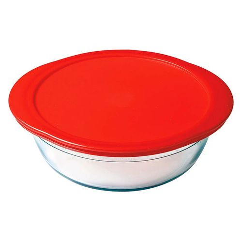 Fuente redonda 15 cm vidrio con tapa