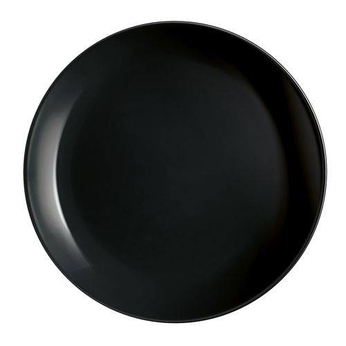 Plato llano 25 cm negro