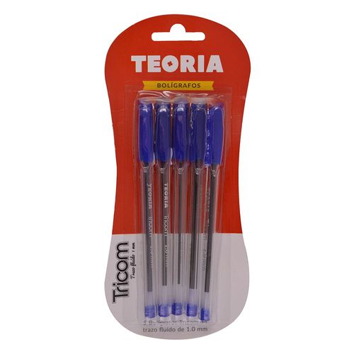 Bolígrafo TEORIA + Tricom 5 un.