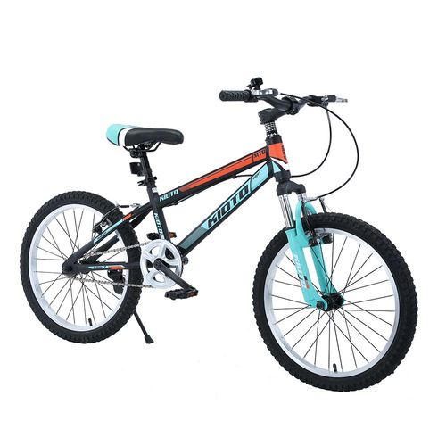 Bicicleta KIOTO Rod. 20 Celeste-Naranja acero con canasto