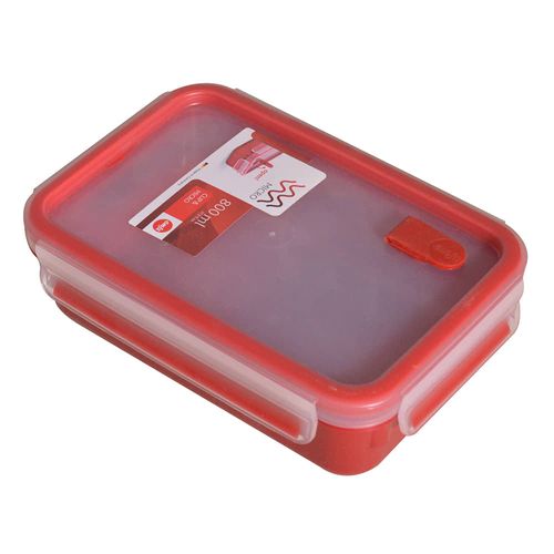 Contenedor clip & micro 800 ml rojo
