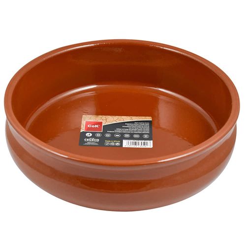 Cazuela bombe 24 cm cerámica terracota