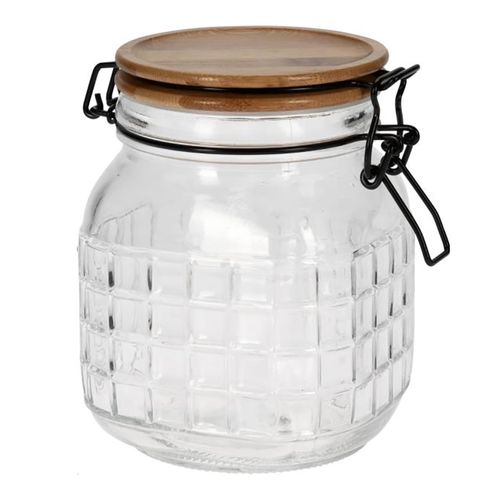 Frasco de vidrio 1,1 L con tapa hermétca