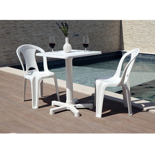 Silla Buzios blanca 53,5x79x43 cm