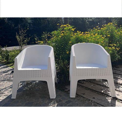 Sillón Ibiza blanco 57x80x60 cm