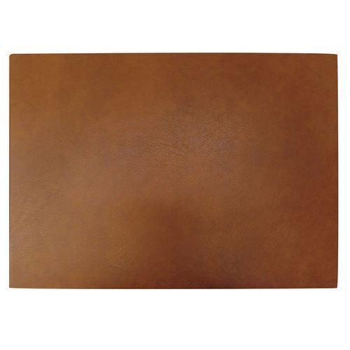 Individual 45x30 cm en simil cuero laminado chocolate