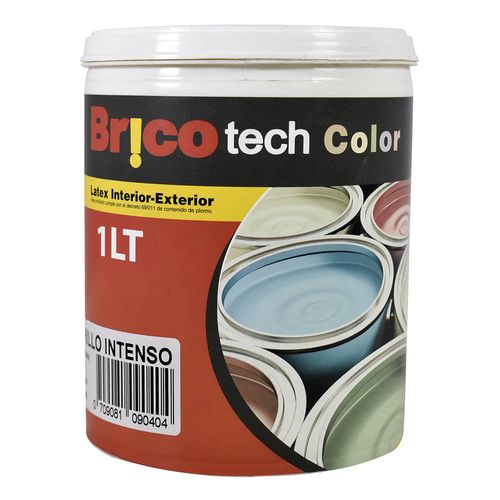 Pintura Ecolat BRICOTECH amarillo intenso 1 L