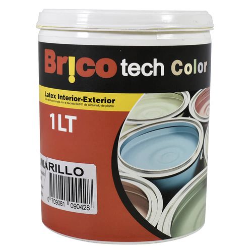 Pintura Ecolat BRICOTECH amarillo 1 L