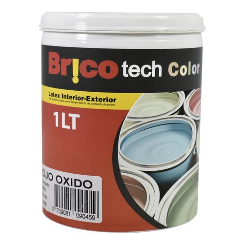 Pintura Ecolat BRICOTECH rojo óxido 1 L