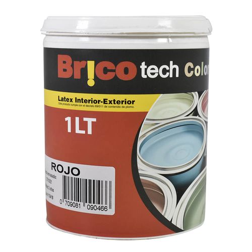 Pintura Ecolat BRICOTECH rojo 1 L