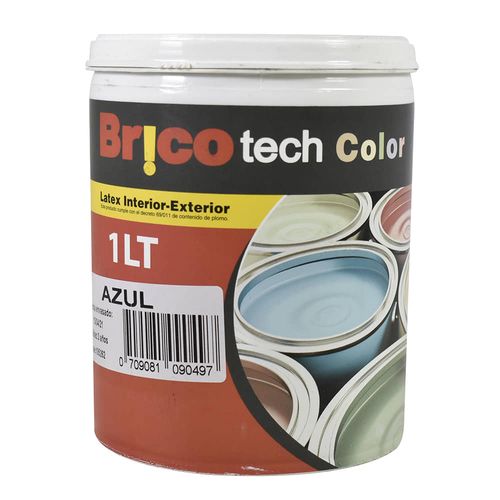 Pintura Ecolat BRICOTECH azul 1 L