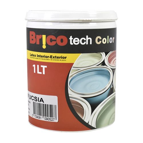 Pintura Ecolat BRICOTECH fucsia 1 L