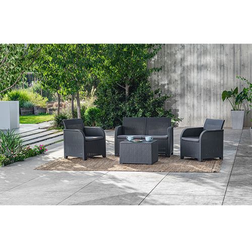 Set jardín 4 piezas Rosalie grafito