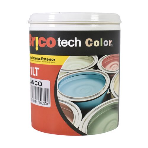 Pintura Ecolat BRICOTECH blanco 1 L