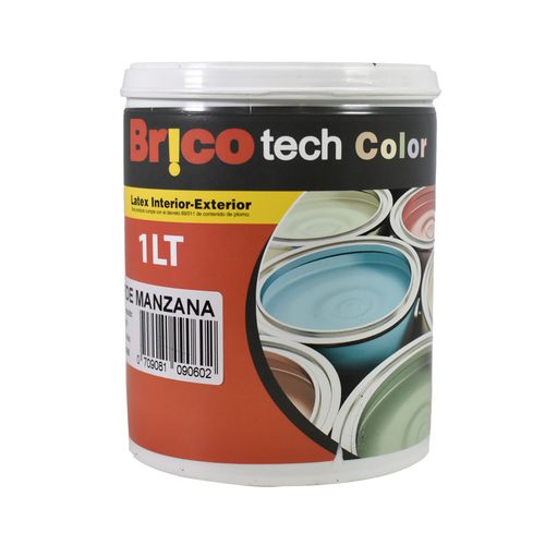 Pintura Ecolat BRICOTECH verde manzana 1 L
