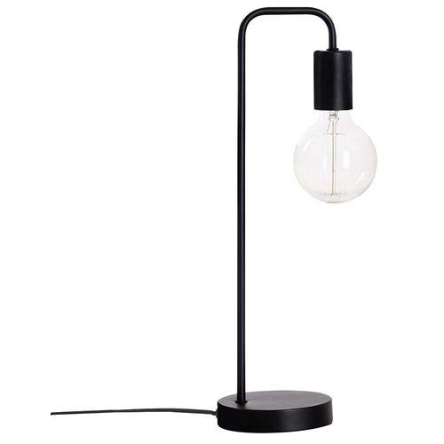 Lámpara de mesa en metal 46cm negro