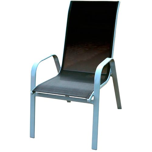 Silla apilable en textilina negra 56x72x94 cm