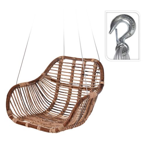 Hamaca colgante en rattan 70x41,5x69 cm