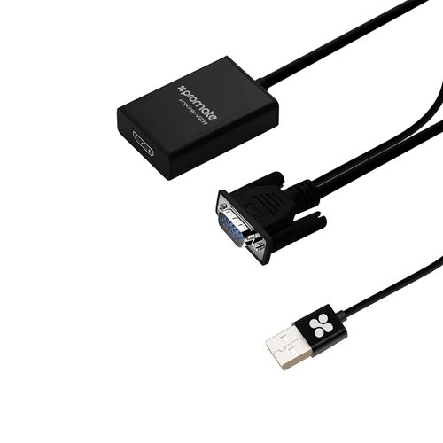 Adaptador PROMATE Prolink V2H VGA a HDMI con USB