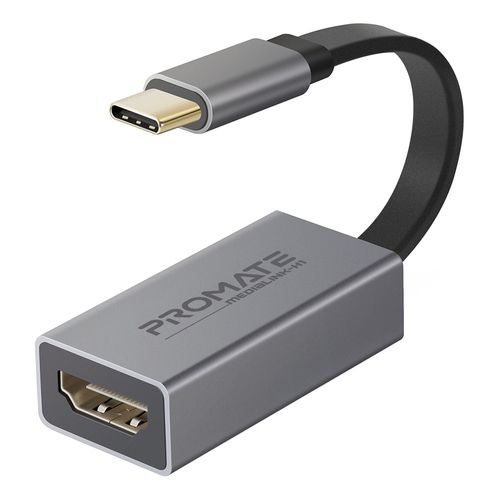 Adaptador PROMATE Medialink USB-C a HDMI 4K gris