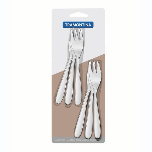 Set x 6 tenedores postre acero inoxidable TRAMONTINA