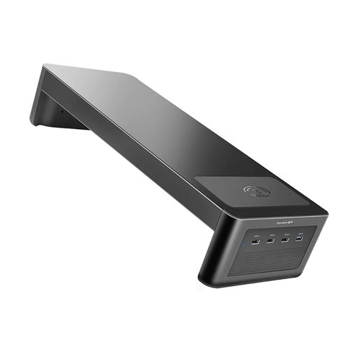 Soporte de monitor con hub 4 usb y carga inalámbrica