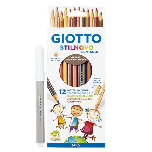 Lápices de colores GIOTTO skin tones 12+1 marcador