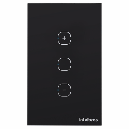 Interruptor smart INTELBRAS con dimmer Mod. Ews 1101 Izy negro