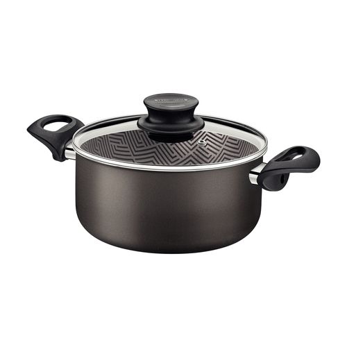 Cacerola 24 cm con 2 asas y tapa antiadherente TRAMONTINA