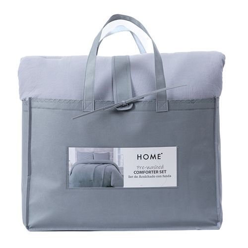 Acolchado HOME línea confort twin color gris claro