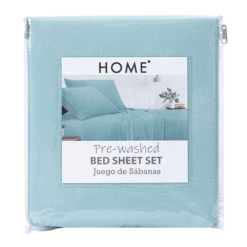 Juego de sábanas HOME en microfibra Twin color menta
