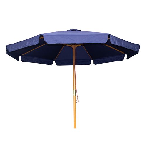 Sombrilla en madera color azul 3 m