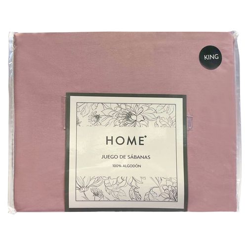 Juego de Sábanas HOME King 180 hilos lila 100% algodón