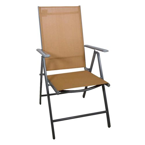 Silla plegable en textilina y aluminio 57x69x105 cm