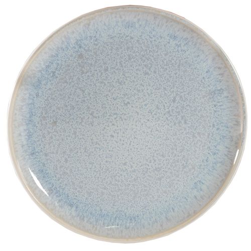 Plato llano 20 cm cerámica celeste