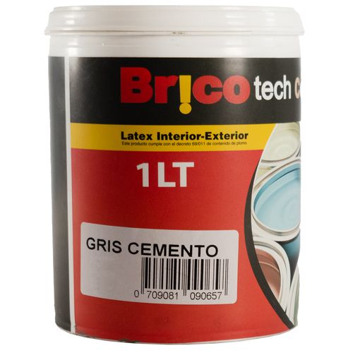 Pintura Ecolat BRICOTECH gris cemento 1 L
