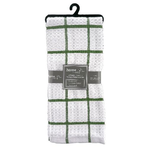 Repasador 37x62 cm blanco/verde
