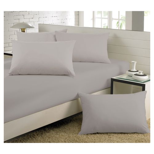 Sabana ajustable queen TEKA gris 160x200+30 cm